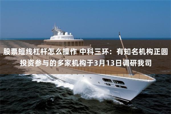 股票短线杠杆怎么操作 中科三环：有知名机构正圆投资参与的多家机构于3月13日调研我司