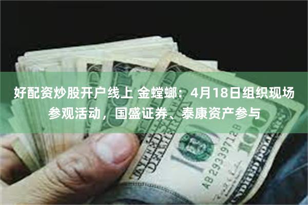 好配资炒股开户线上 金螳螂：4月18日组织现场参观活动，国盛证券、泰康资产参与